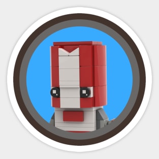 Brickheadz Castle Crashers Red Knight - Video Game Art Sticker